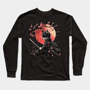 Cat Ninja Journeys Whiskered Long Sleeve T-Shirt